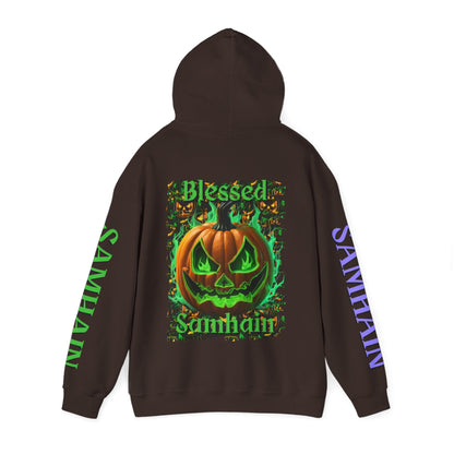 Blessed Samhain Green Jack Hoodie Unisex Hooded Sweatshirt by CreepyCrafts.boo
