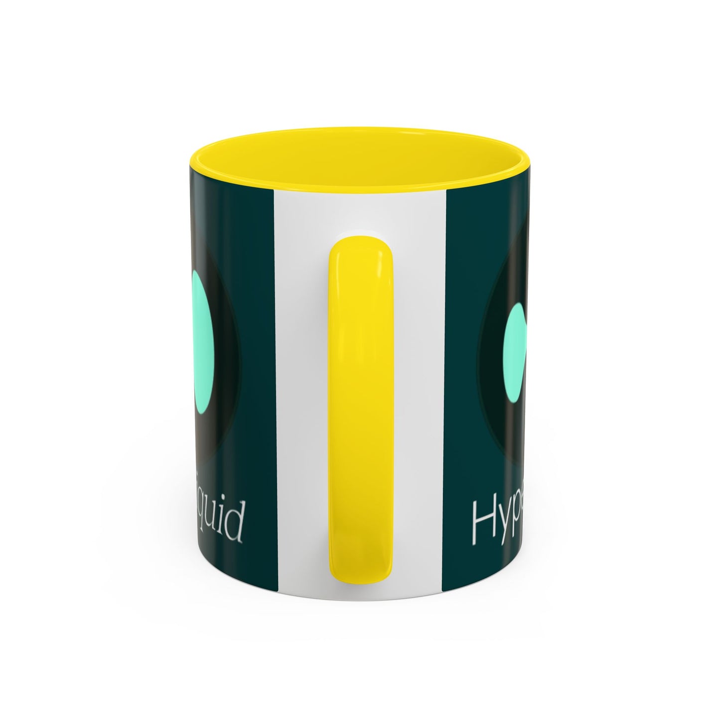 Hyperliquid White font Dark Hyperliquid Accent Mug by cypherpunkgear.com