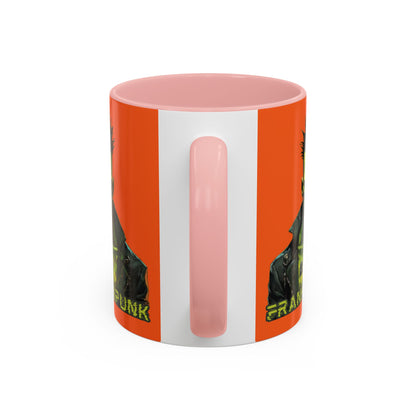 Frankenpunk Orange Accent Mug by CreepyCrafts.boo