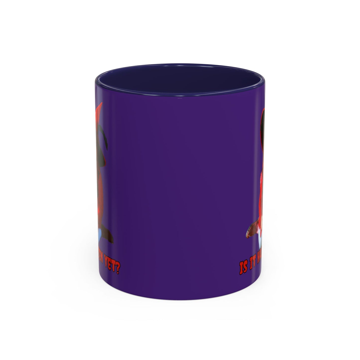 Is it Halloween yet? Dark Purple Accent Mug by CreepyCrafts.boo