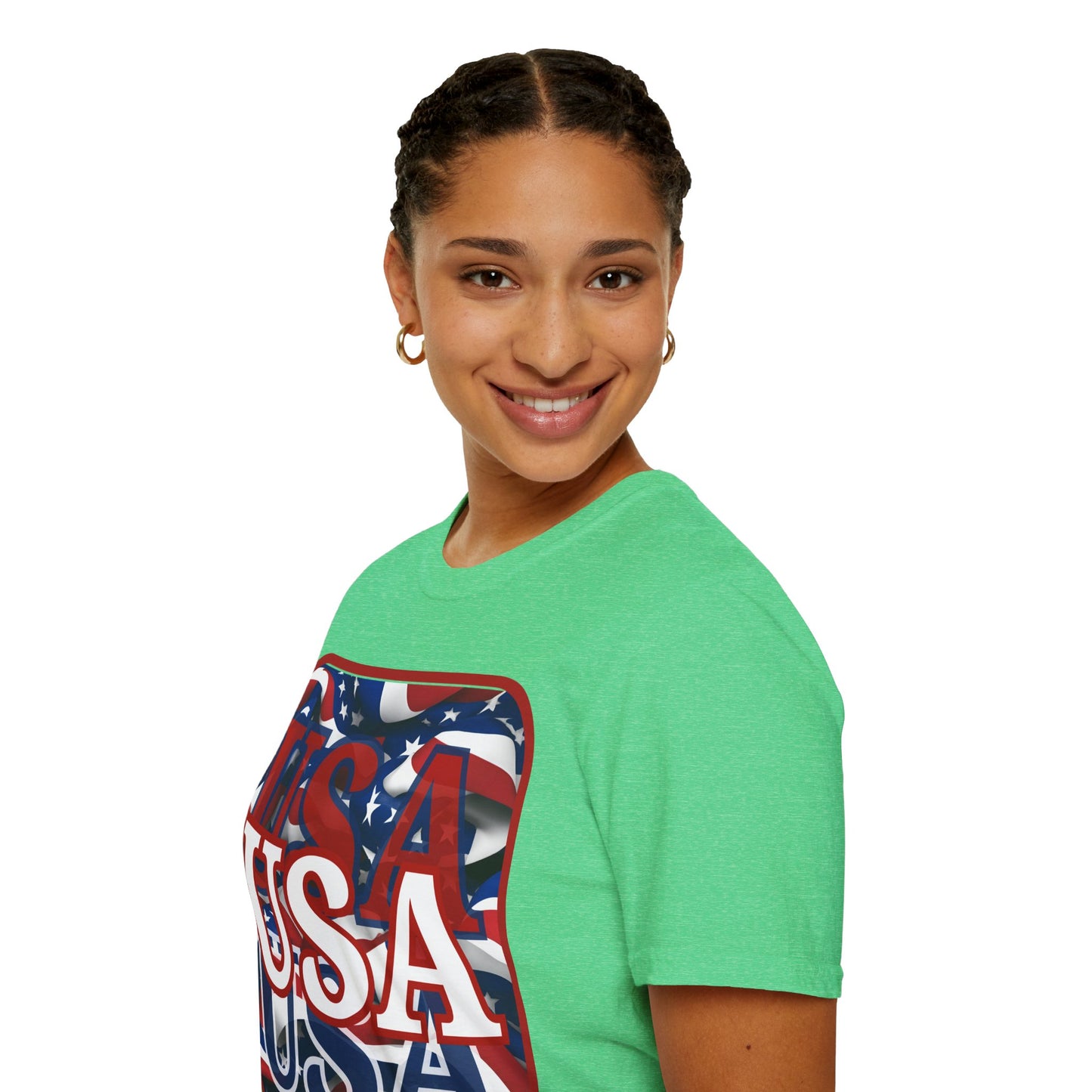 Red WHITE and Blue USA Patriot Dark colors Unisex T-Shirt by cypherpunkgear.com