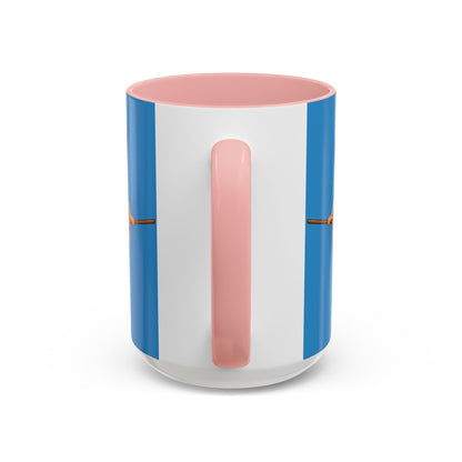 Hazel Hex Blue Accent Mug by CreepyCrafts.boo