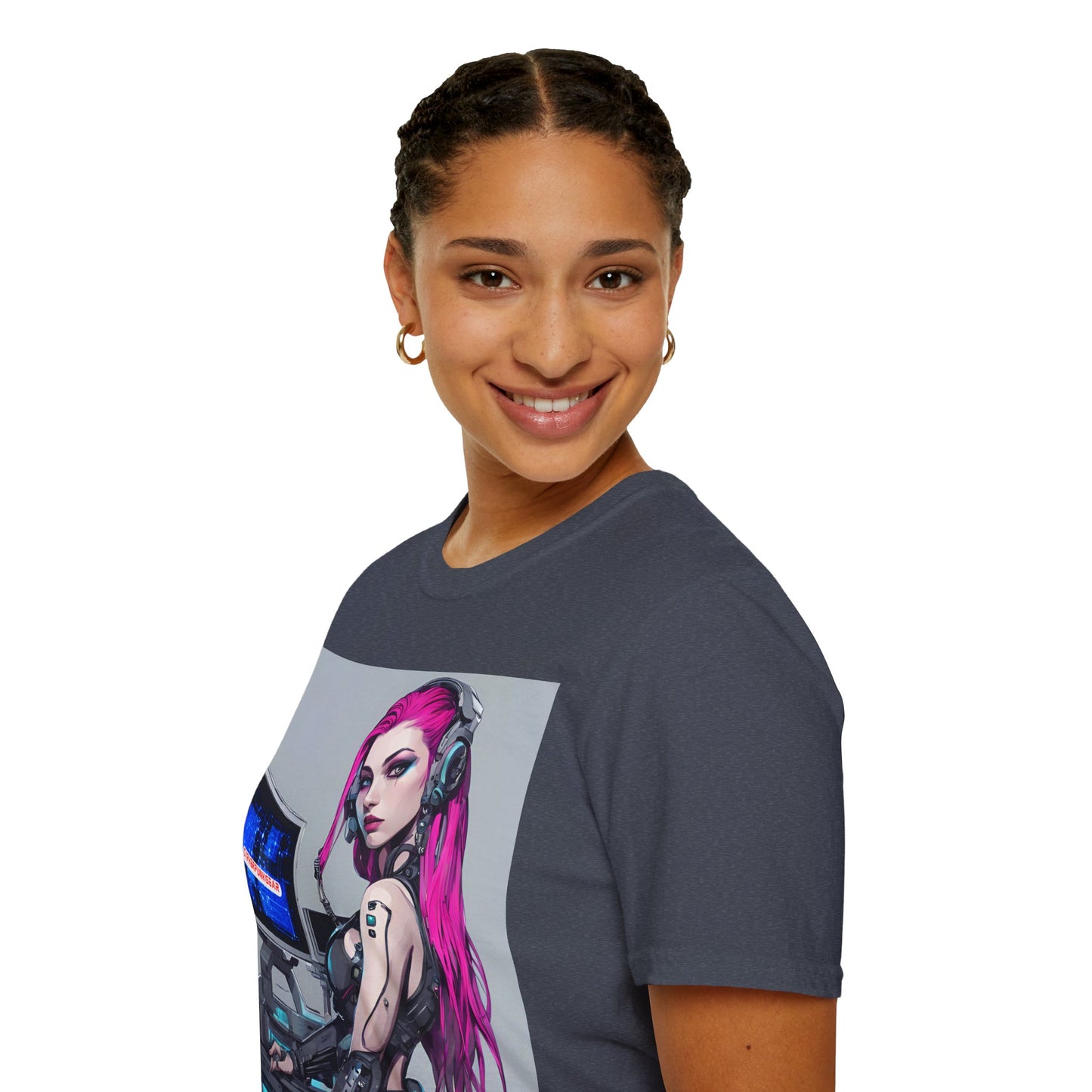 Netrunner Cyberpunk Dark colors Unisex T-Shirt by cypherpunkgear.com
