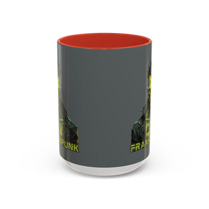Frankenpunk Grey Accent Mug by CreepyCrafts.boo