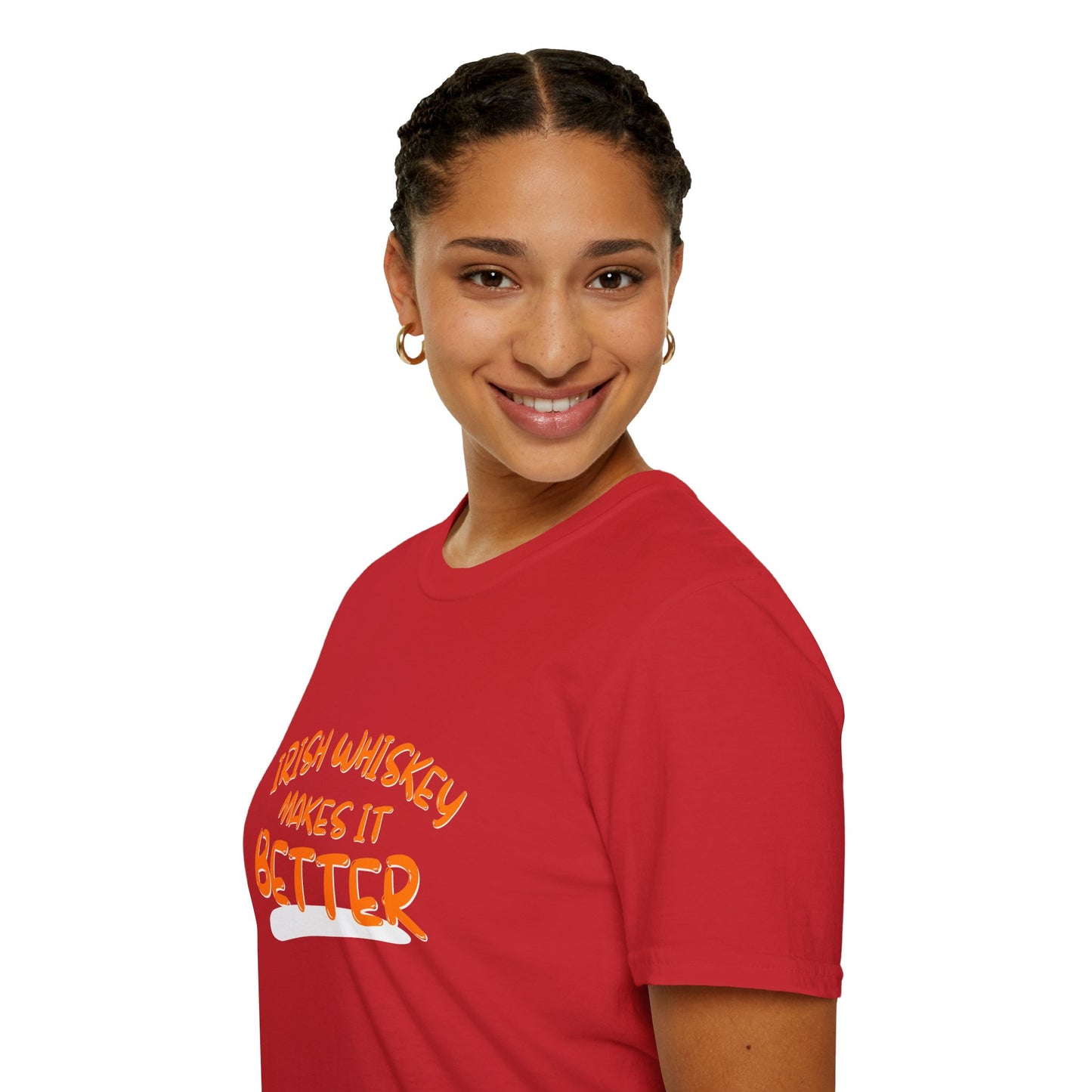 Irish Whiskey makes it better OGfont LTcolors Unisex T-Shirt by cypherpunkgear.com