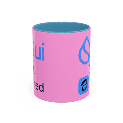 Sui: Get Slushed Pink Accent Mug by cypherpunkgear.com