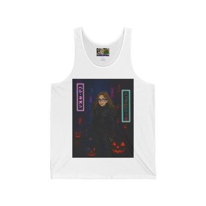 Hethyr Neon Unisex Jersey Tank Top by CreepyCrafts.boo