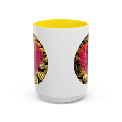 Bitcoin is My Valentine White Accent Mug by cypherpunkgear.com