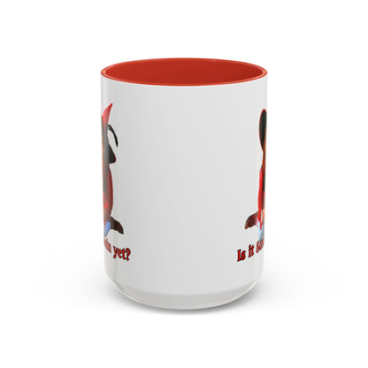Is it Samhain yet? White Accent Mug by CreepyCrafts.boo