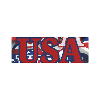 USA! USA! USA Red Center Metal Art Sign by cypherpunkgear