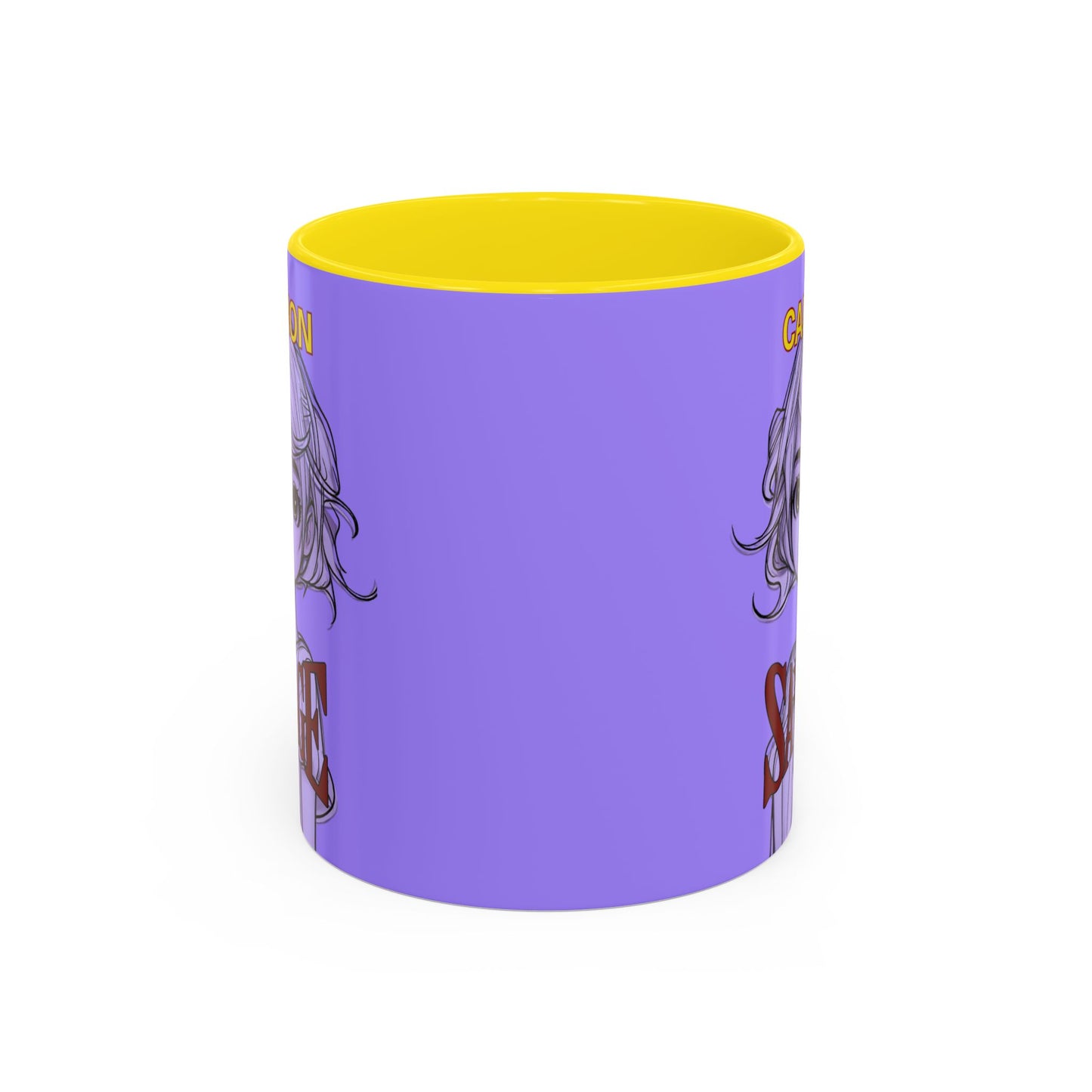 Caution, Savage Light Purple Accent Mug by cypherpunkgear.com