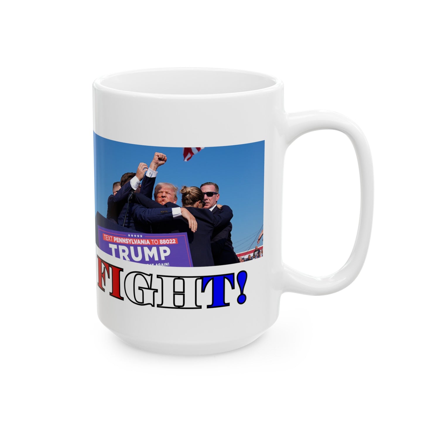 Fight! White Mug by cypherpunkgear