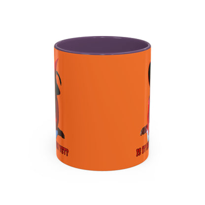Is it Halloween yet? Orange Accent Mug by CreepyCrafts.boo