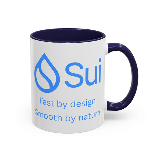 SUI White Accent Mug by cypherpunkgear.com