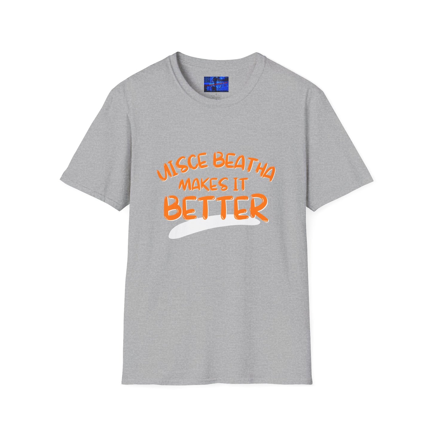 Uisce Beatha makes it better Orange font Light colors Unisex T-Shirt by cypherpunkgear.com