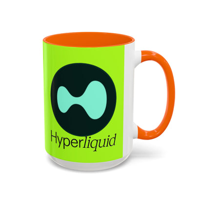 Hyperliquid Black font Green Accent Mug by cypherpunkgear.com