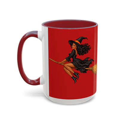 Velvet Vex Red Accent Mug by CreepyCrafts.boo