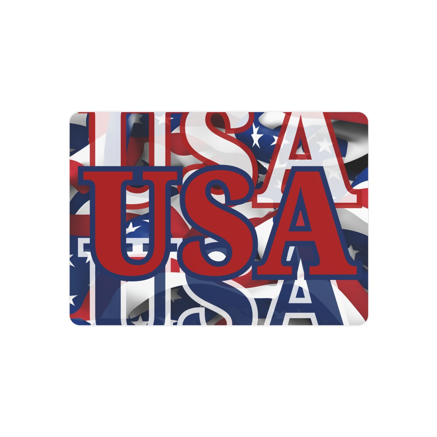 USA! USA! USA Red Center Metal Art Sign by cypherpunkgear