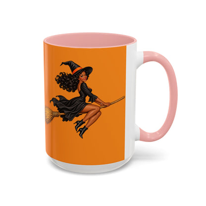 Velvet Vex Orange Accent Mug by CreepyCrafts.boo