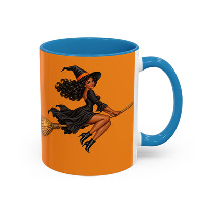 Velvet Vex Orange Accent Mug by CreepyCrafts.boo