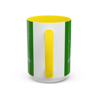 HYPE Drip Green Accent Mug by cypherpunkgear.com