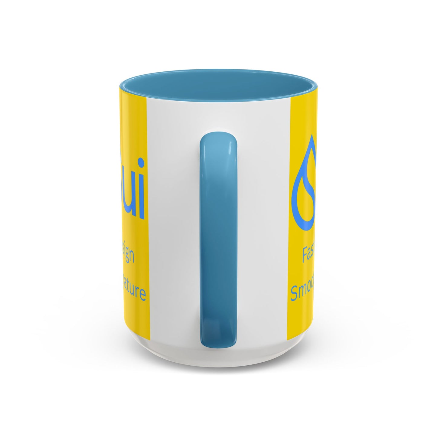 SUI Yellow Accent Mug by cypherpunkgear.com