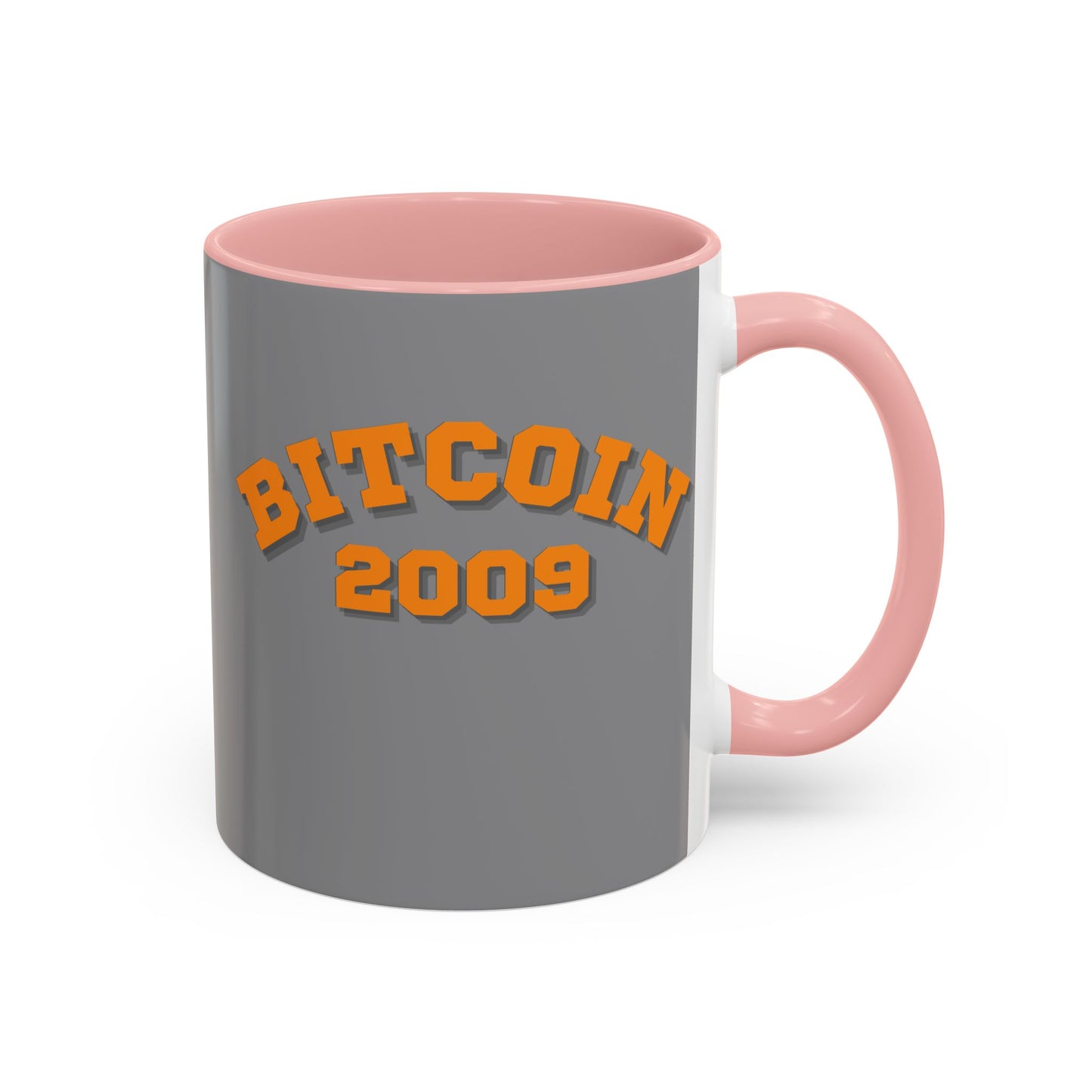Bitcoin 2009 Grey Accent Mug by cypherpunkgear.com
