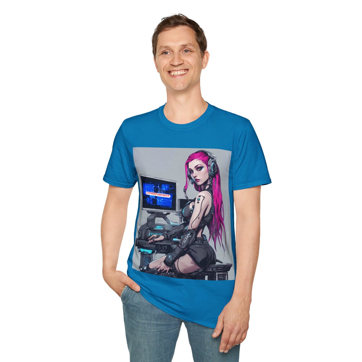 Netrunner Cyberpunk Unisex T-Shirt by cypherpunkgear