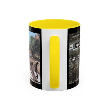 2-sided, Scabby Road Black Accent Mug by CreepyCrafts.boo