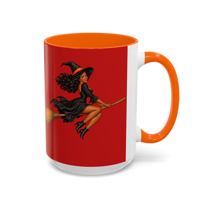 Velvet Vex Red Accent Mug by CreepyCrafts.boo