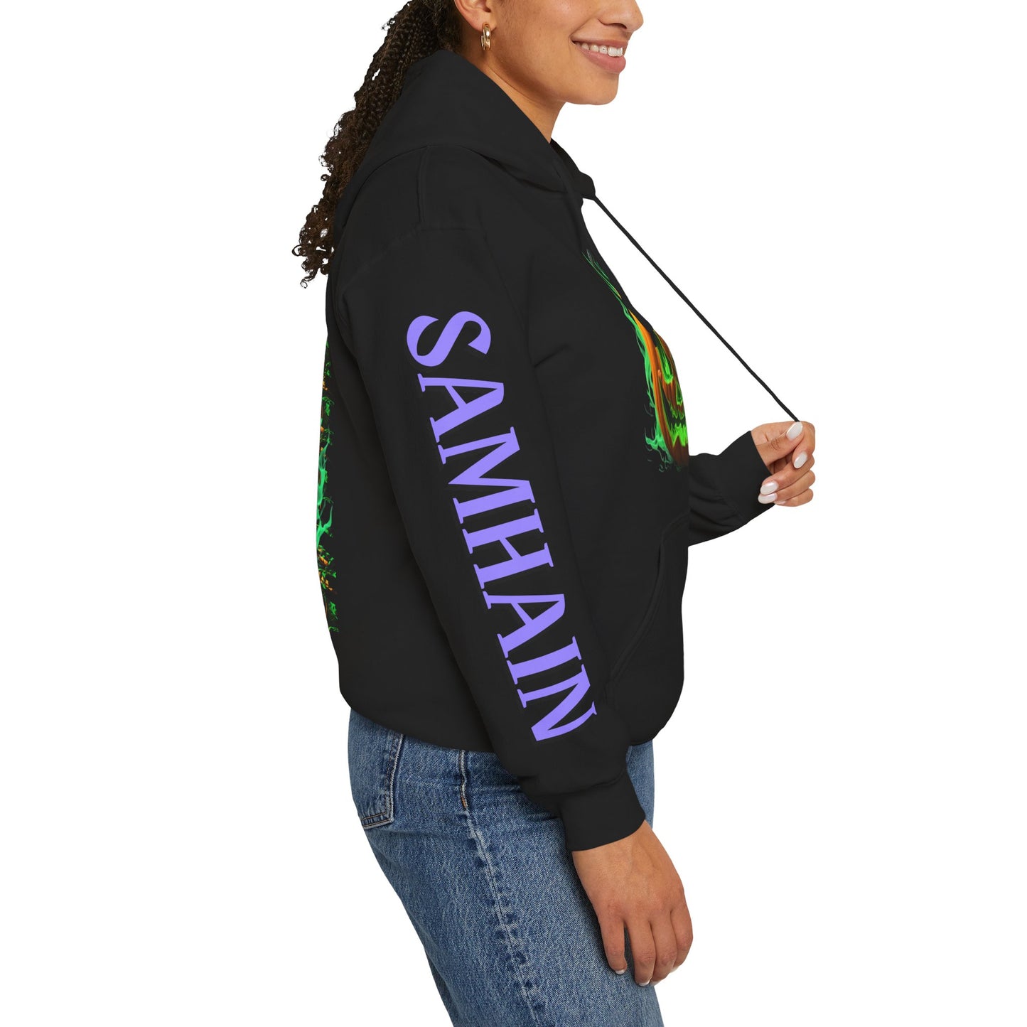 Blessed Samhain Green Jack Hoodie Unisex Hooded Sweatshirt by CreepyCrafts.boo
