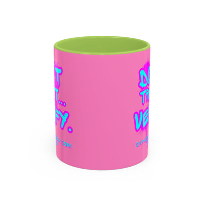 Don't Trust...Verify. Light Pink Accent Mug by cypherpunkgear.com