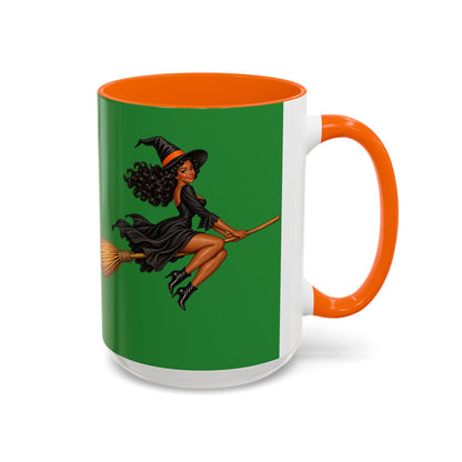 Velvet Vex Green Accent Mug by CreepyCrafts.boo