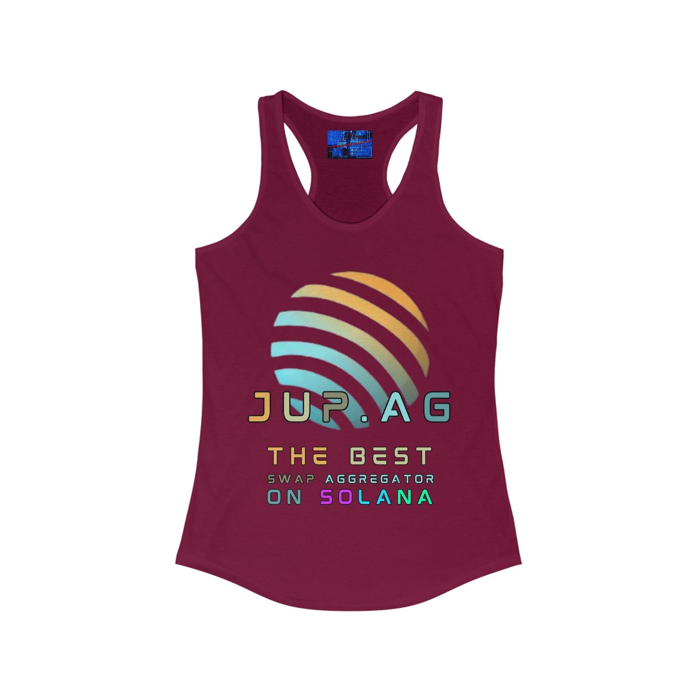 Jupiter (JUP) the best aggregator on Solana Women's Racerback Tank Top by cypherpunkgear