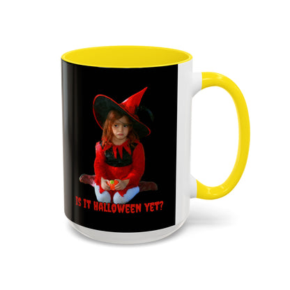 Is it Halloween yet? Black Accent Mug by CreepyCrafts.boo