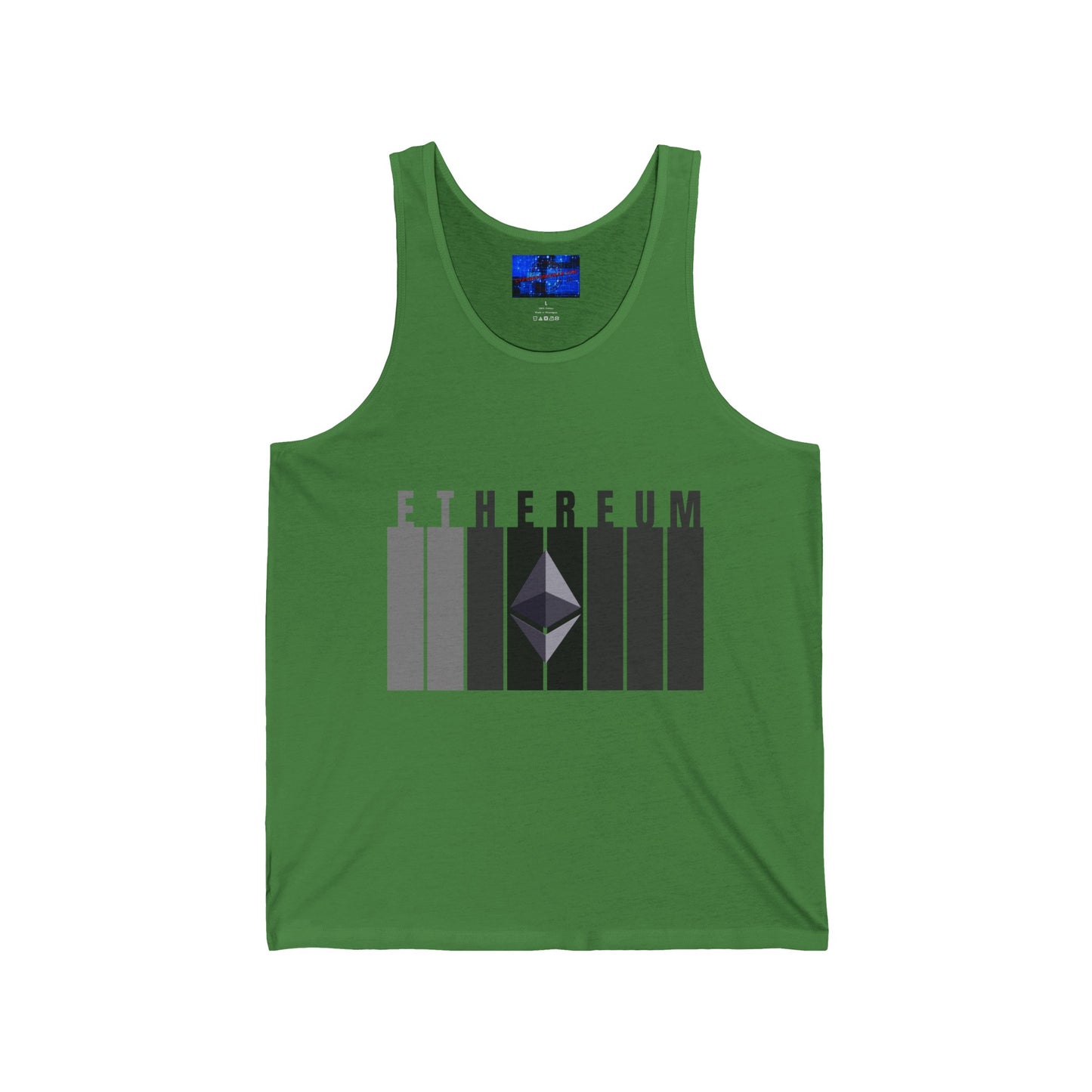 Ethereum (ETH) Unisex Jersey Tank Top by cypherpunkgear