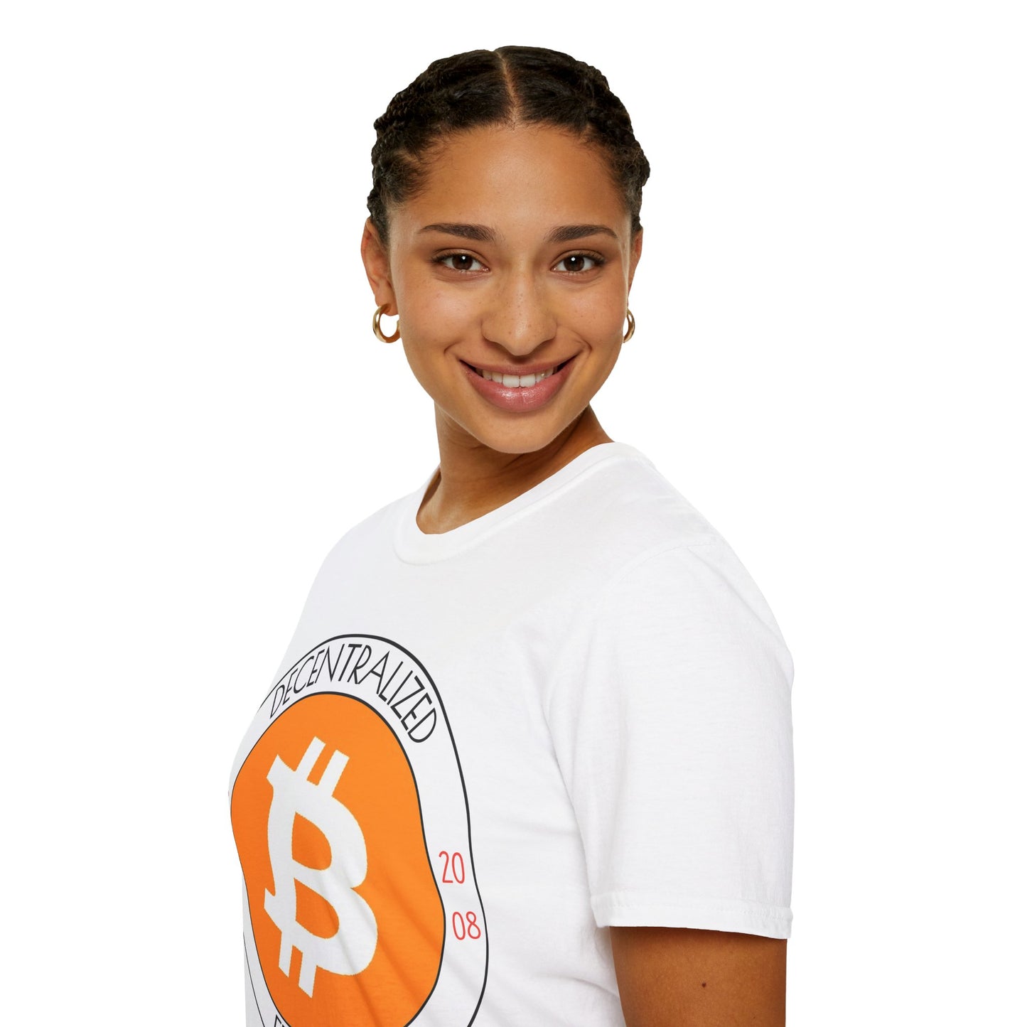 Bitcoin Decentralized Freedom LTcolors Unisex T-Shirt by cypherpunkgear.com
