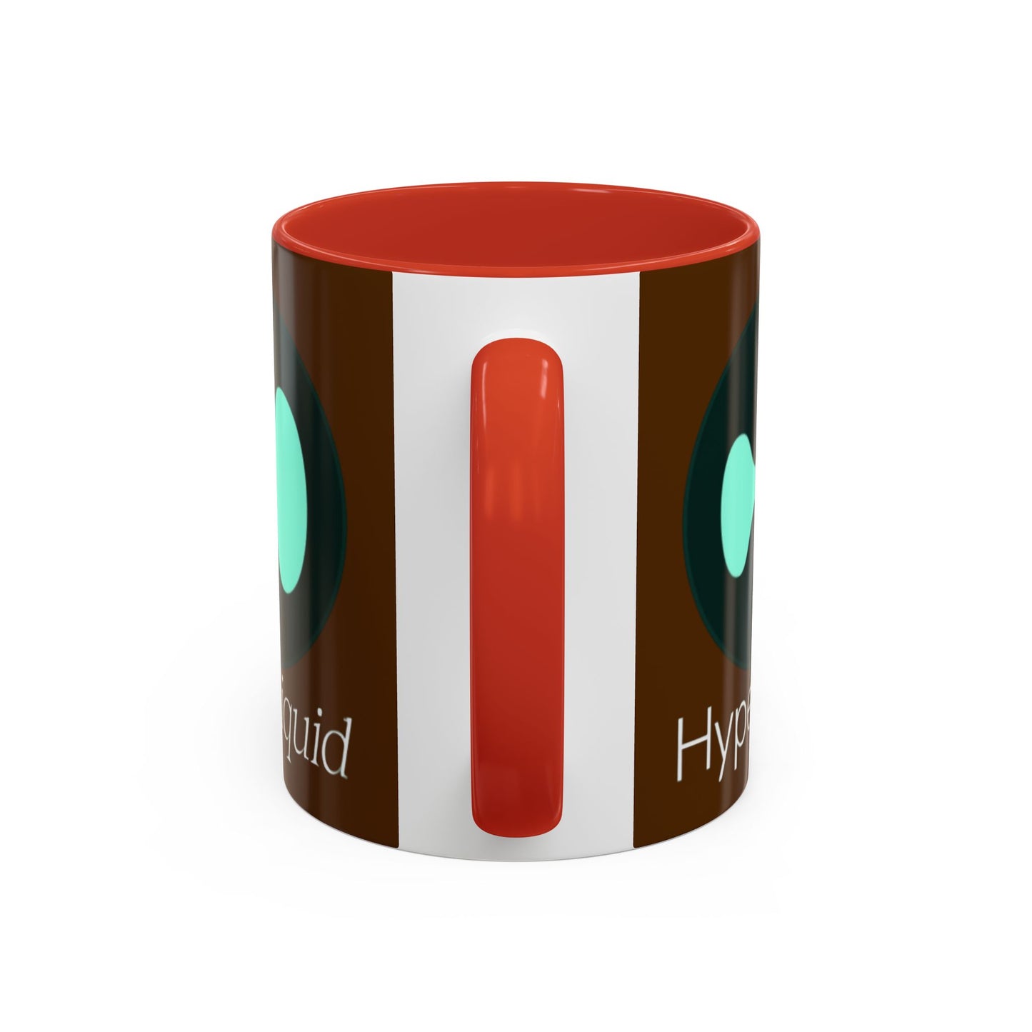 Hyperliquid White font Brown Accent Mug by cypherpunkgear.com
