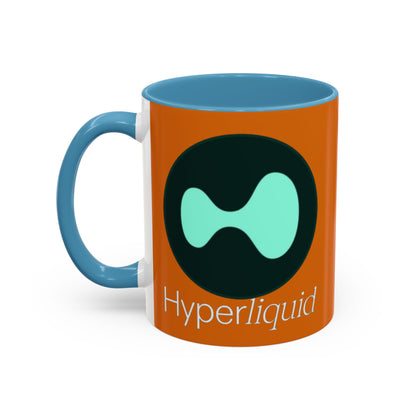 Hyperliquid White font Orange Accent Mug by cypherpunkgear.com