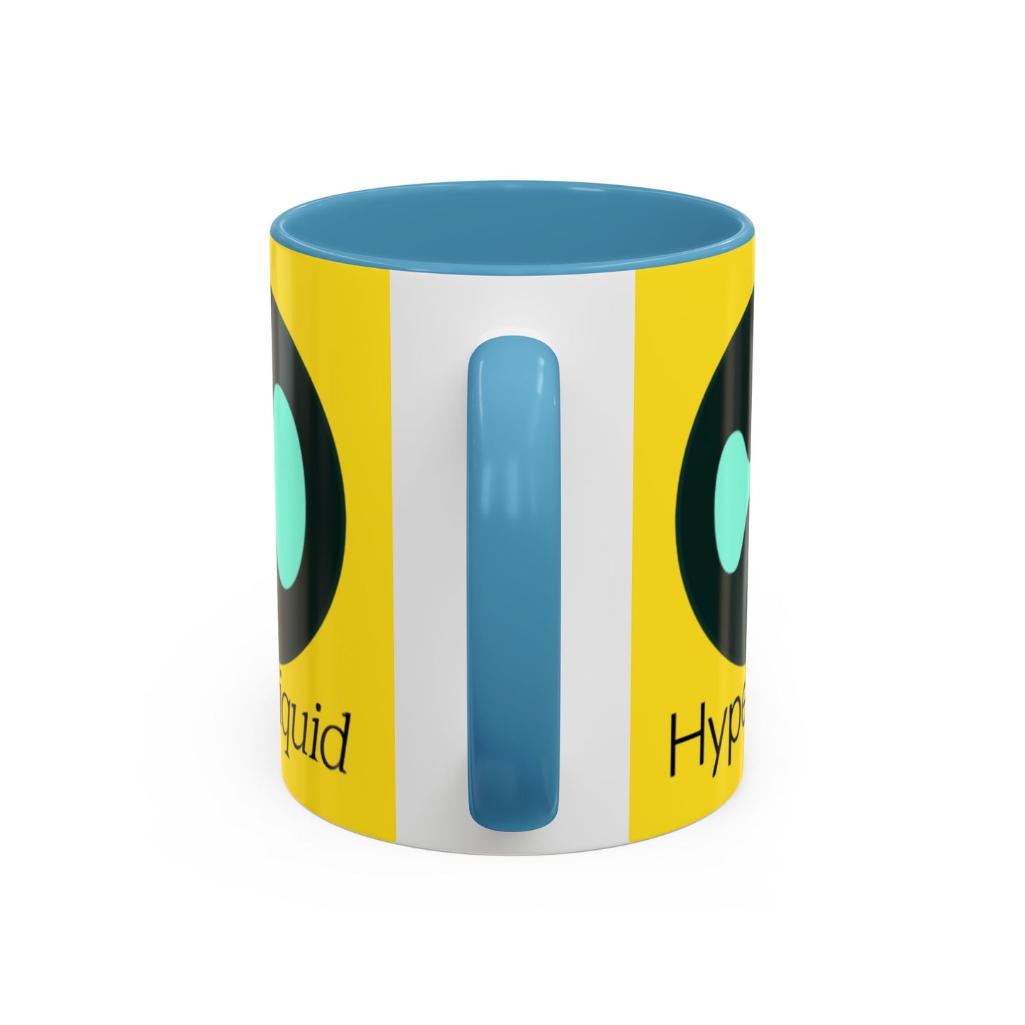 Hyperliquid Black font Yellow Accent Mug by cypherpunkgear.com