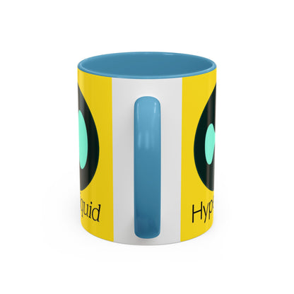 Hyperliquid Black font Yellow Accent Mug by cypherpunkgear.com