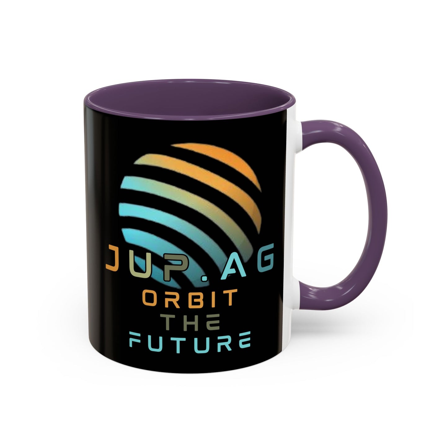 Jupiter (JUP) Orbit the Future Black Accent Mug by cypherpunkgear.com