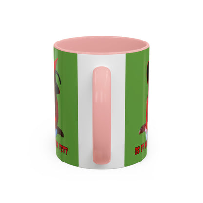 Is it Halloween yet? Green Accent Mug by CreepyCrafts.boo
