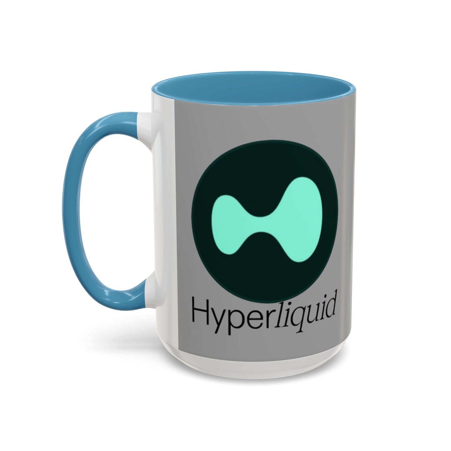 Hyperliquid Black font Grey Accent Mug by cypherpunkgear.com