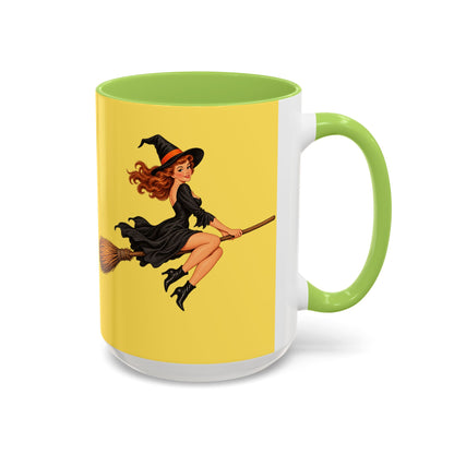 Hazel Hex Yellow Accent Mug by CreepyCrafts.boo
