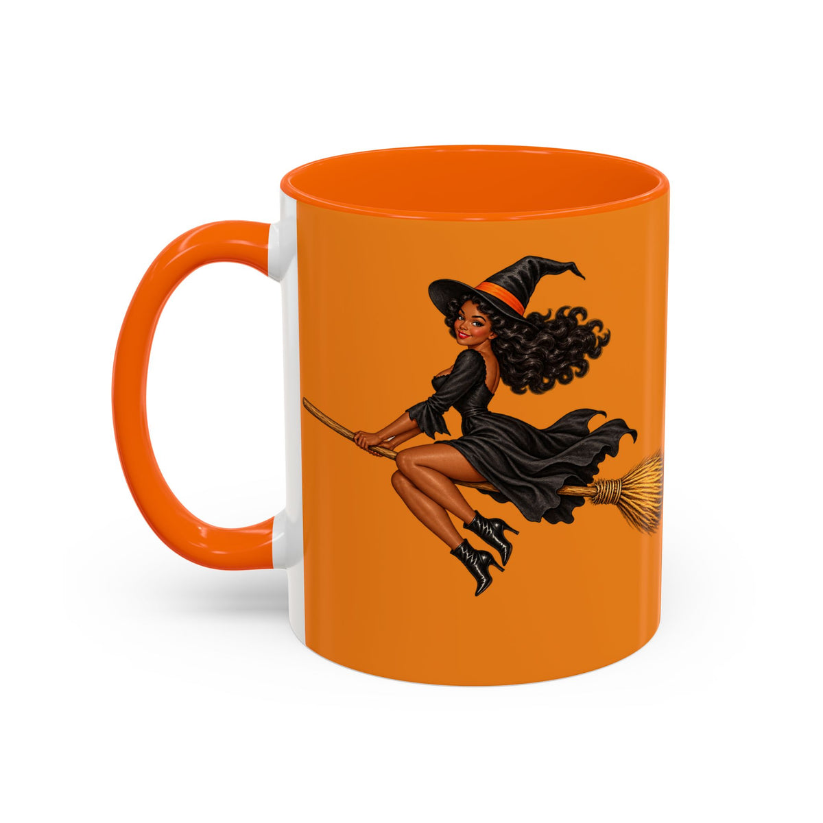 Velvet Vex Orange Accent Mug by CreepyCrafts.boo