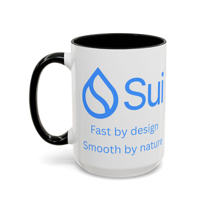 SUI White Accent Mug by cypherpunkgear.com