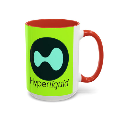 Hyperliquid Black font Green Accent Mug by cypherpunkgear.com