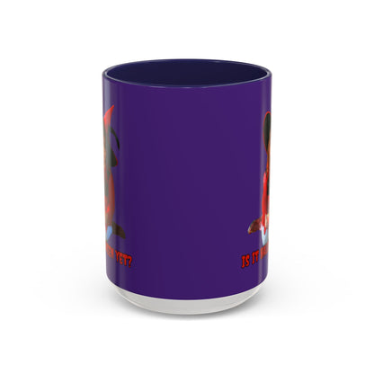 Is it Halloween yet? Purple Accent Mug by CreepyCrafts.boo