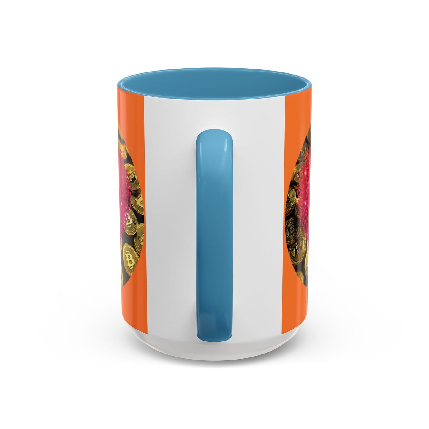 Bitcoin is My Valentine Orange Accent Mug by cypherpunkgear.com